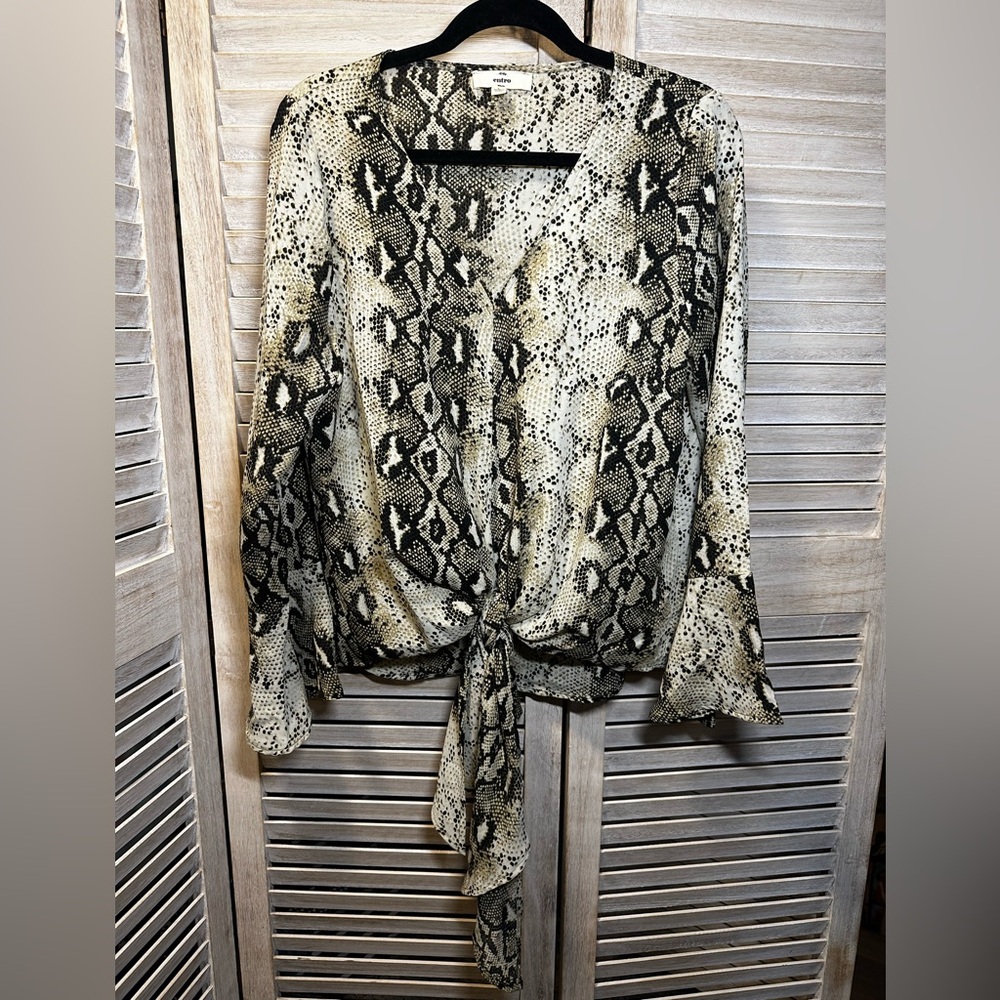 Entro Snakeskin Blouse